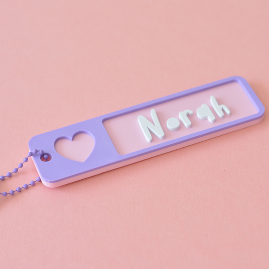 Personalised Name Heart Keychain