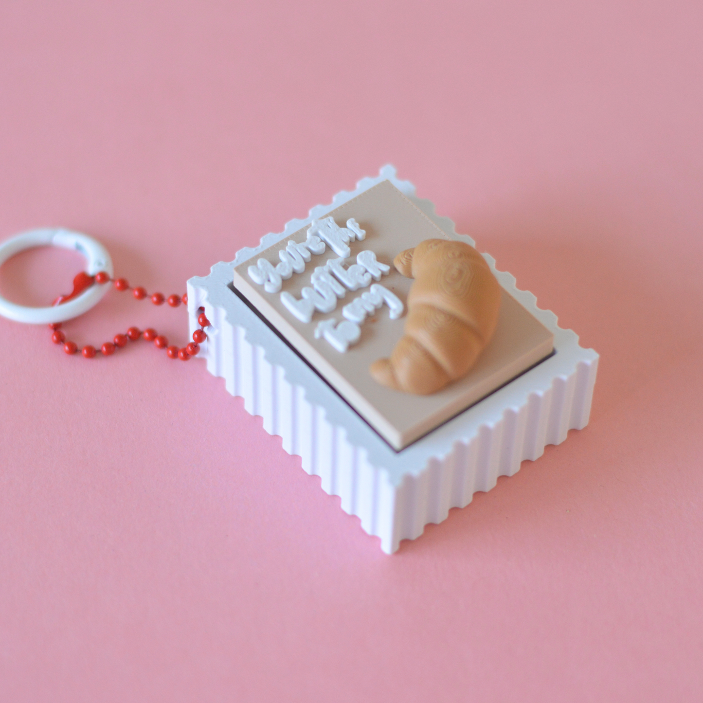 Butter to My Croissant | 3D Printed Stamp Keychain