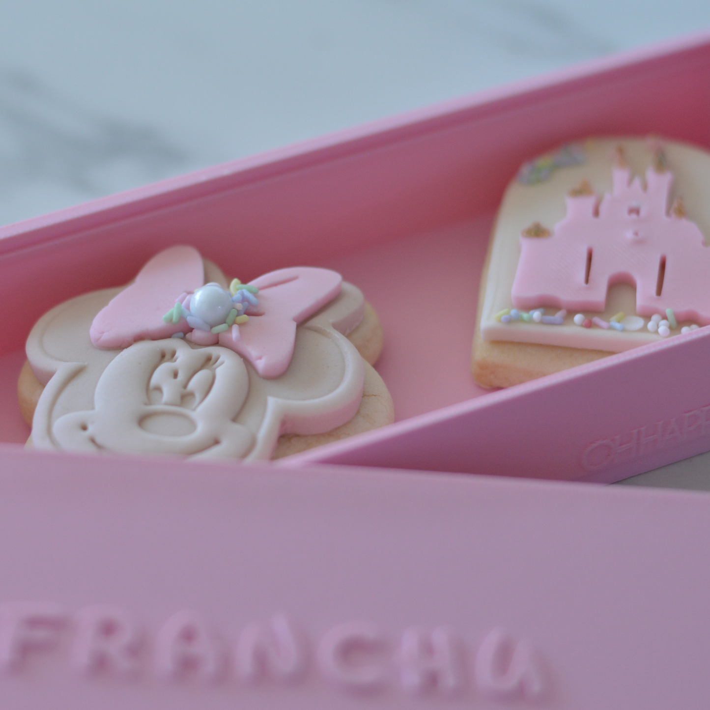 Disney cadeaubox met naam & koekjes | Pink