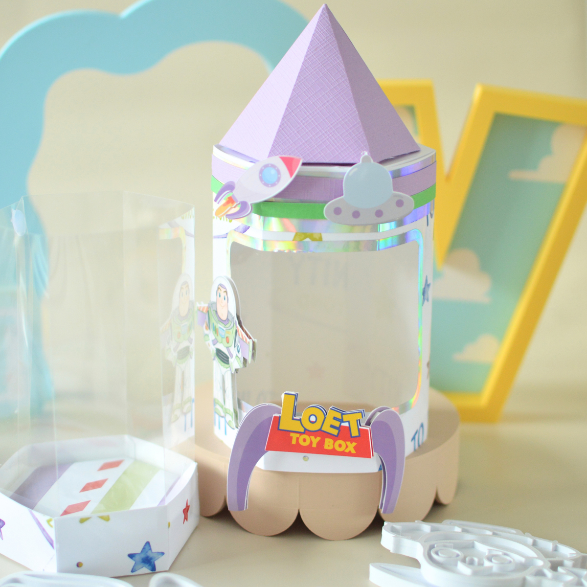 Activity box with tray base and clear tube