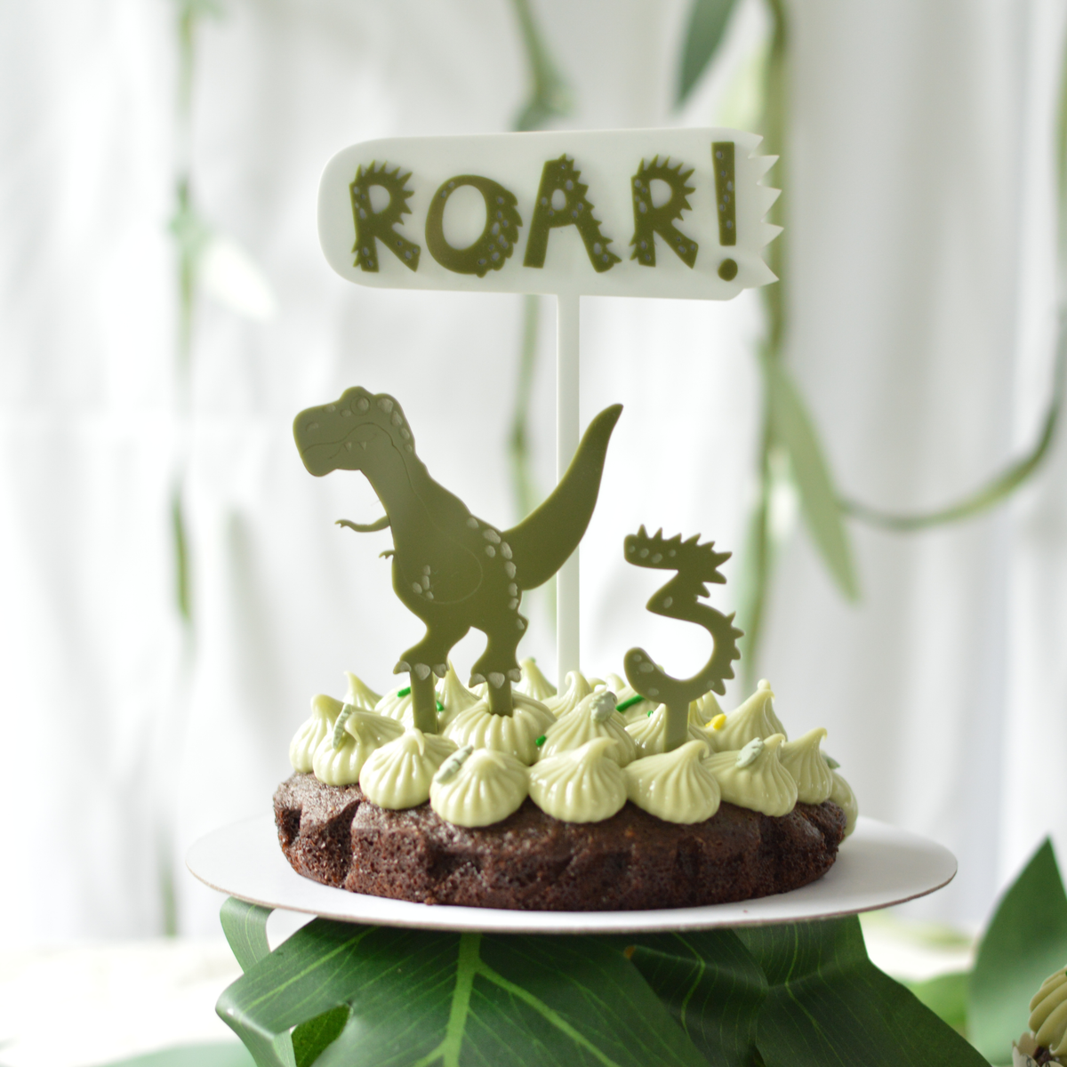 Dino Cake Topper Set (3 pieces)