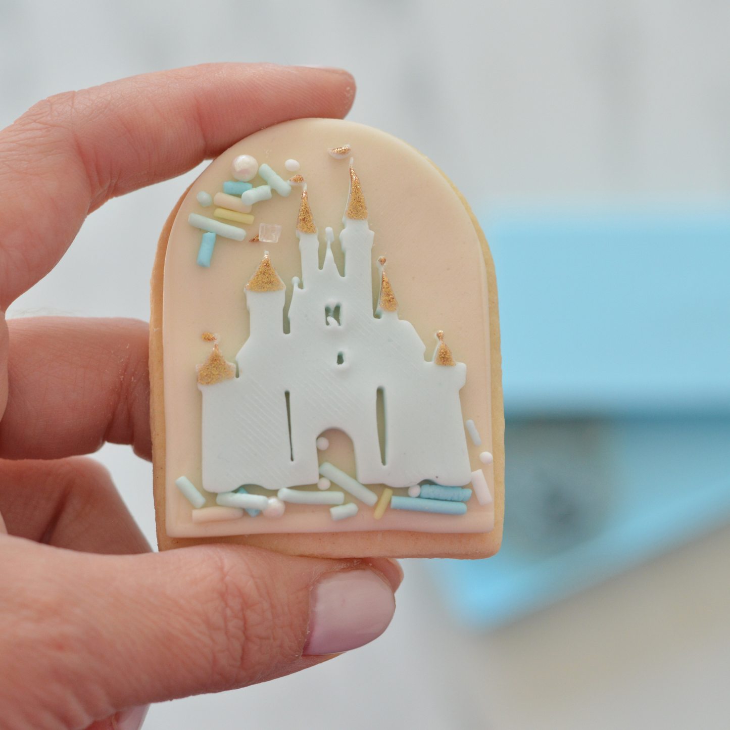 Mickey Mouse handmade fondant cookies from Disney light blue gift box by Oh Happy Co.