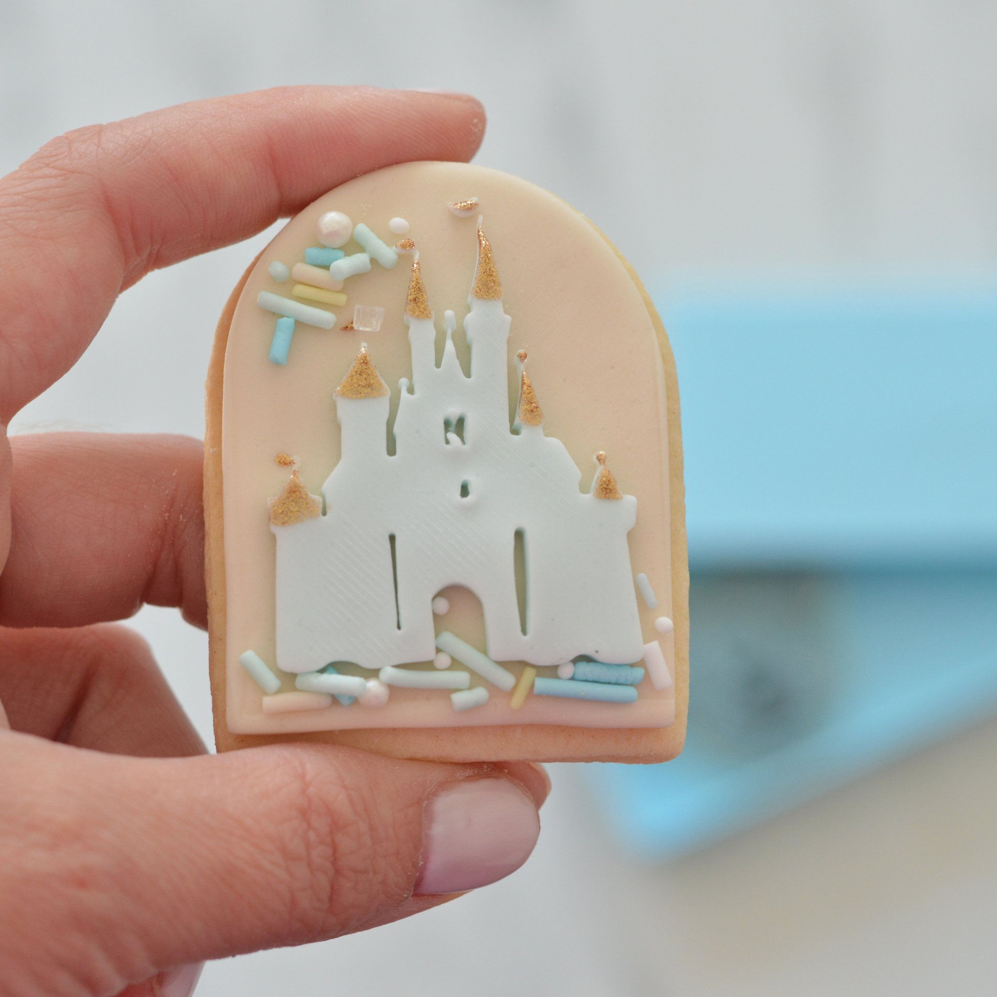 Mickey Mouse handmade fondant cookies from Disney light blue gift box by Oh Happy Co.