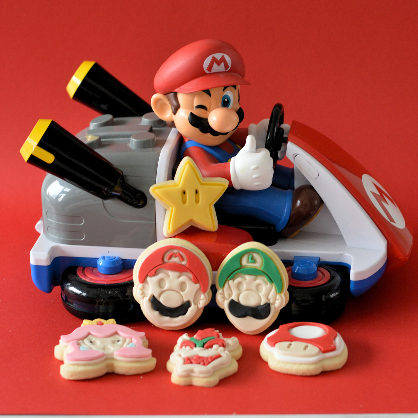 Super Mario cookie gift box packaging overview by Oh Happy Co.