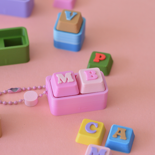 Personalised Letter Clicker Keychain