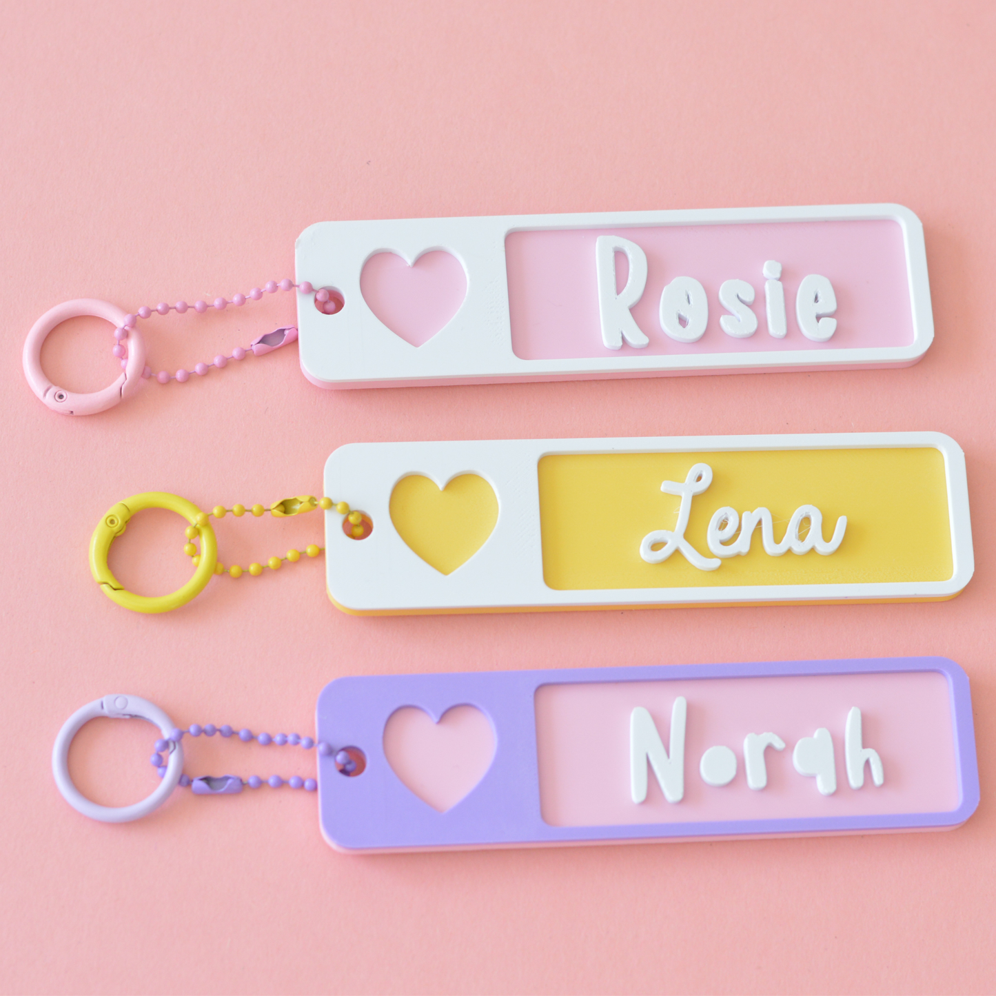 Personalised Name Heart Keychain