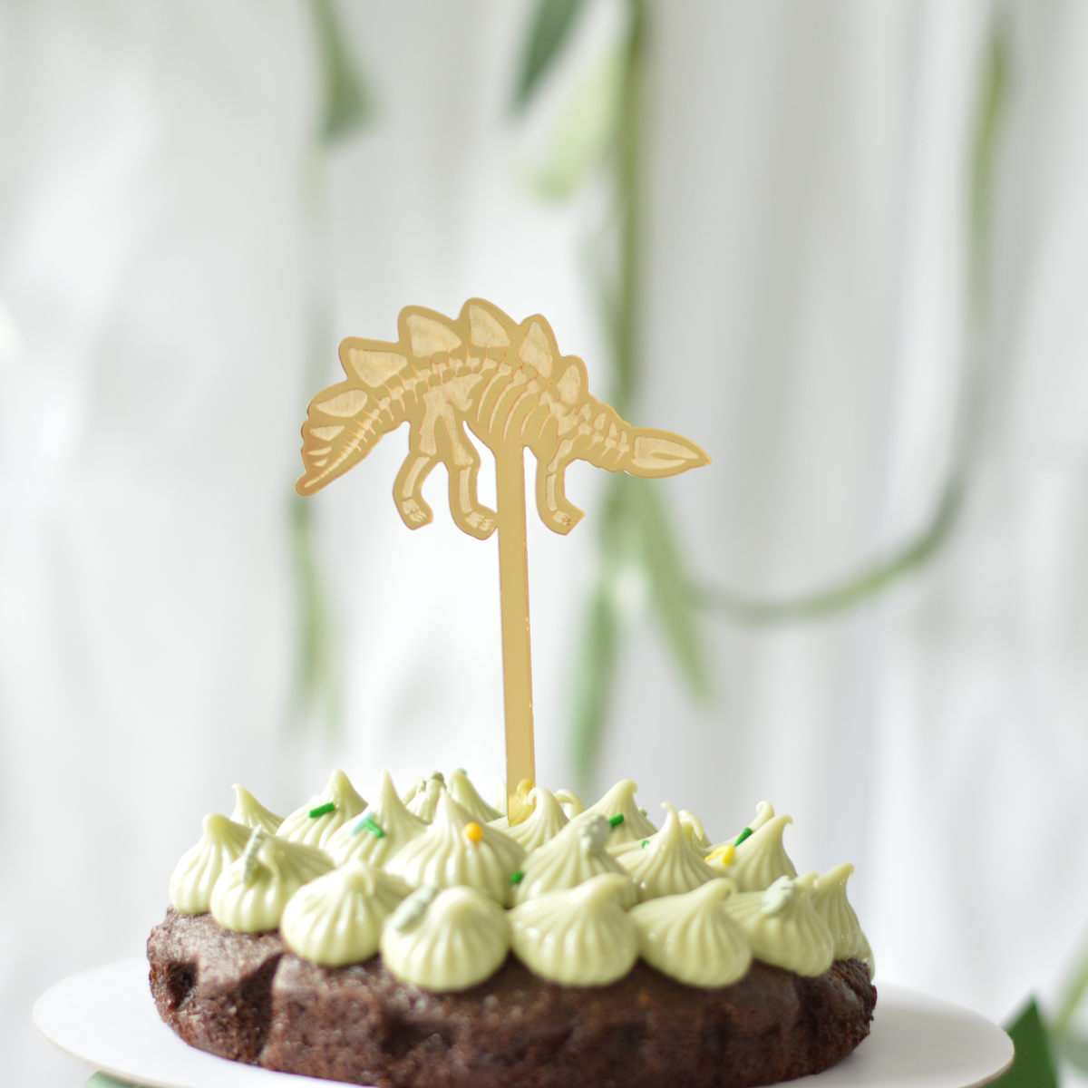 Gold Dino Cake Topper