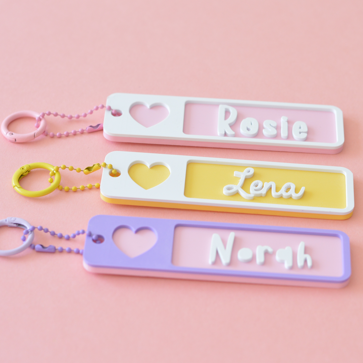 Personalised Name Heart Keychain