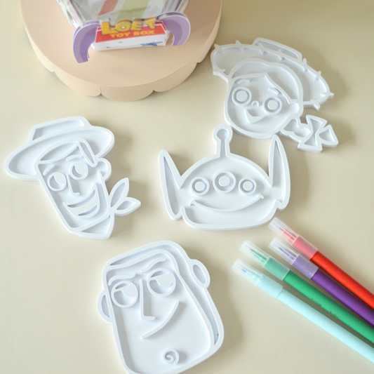 Reusable 3D printed colouring plates with felt tip pens