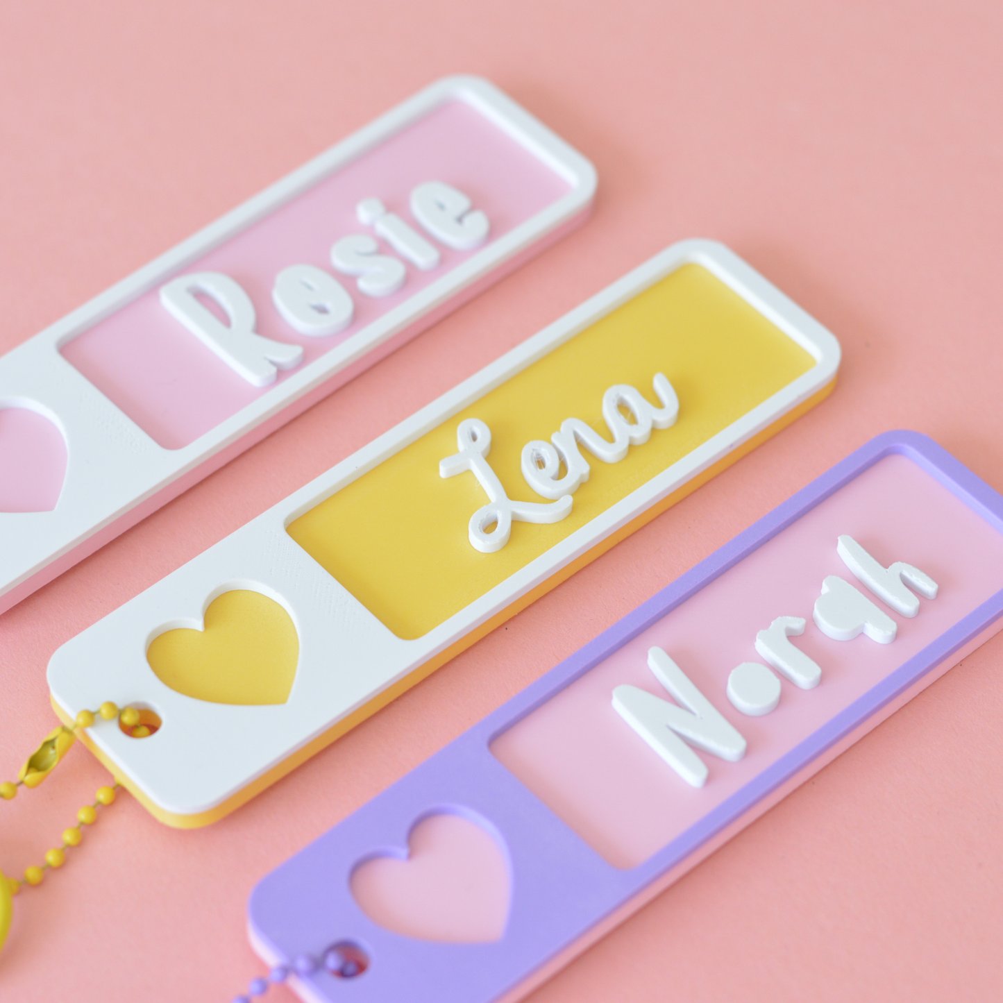 Personalised Name Heart Keychain