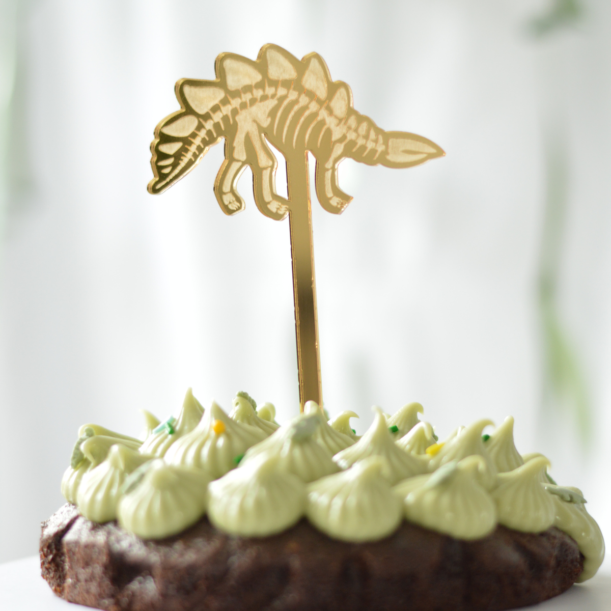 Gold Dino Cake Topper