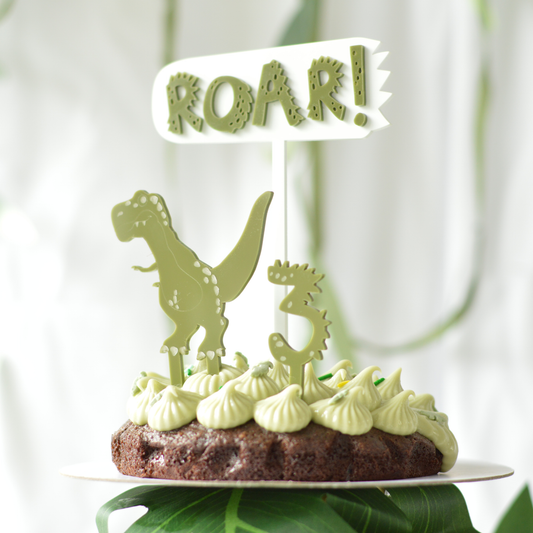 Dino Cake Topper Set (3 pieces)