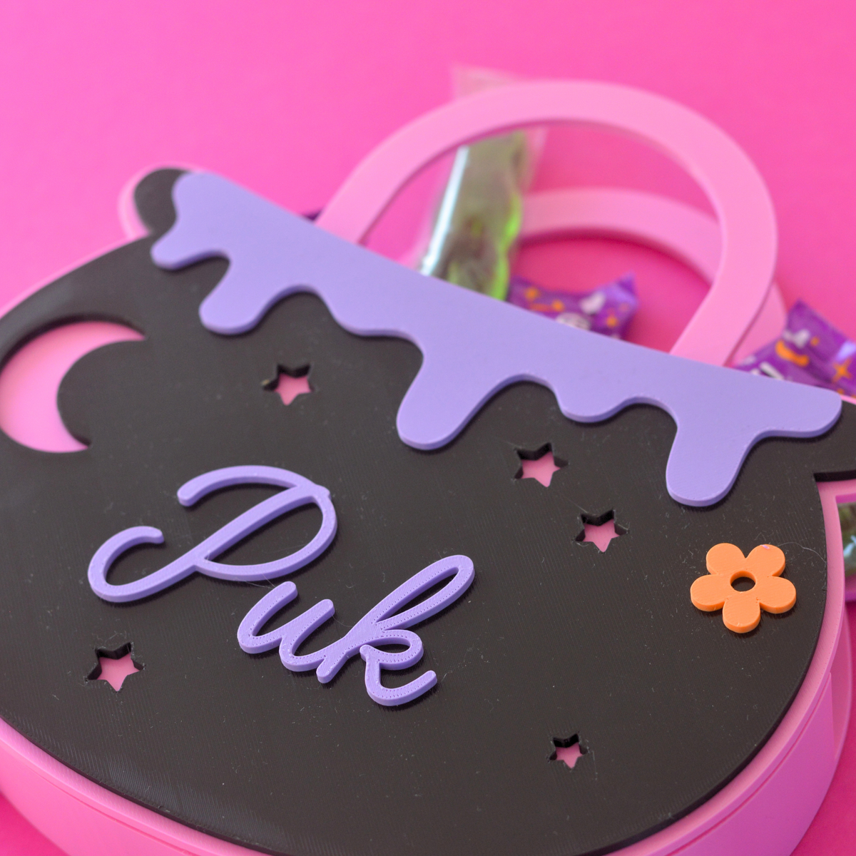 Personalised Halloween Cauldron Treat Box