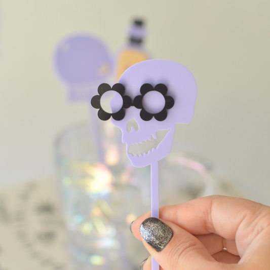 Spooky Acrylic Drink Stirrers