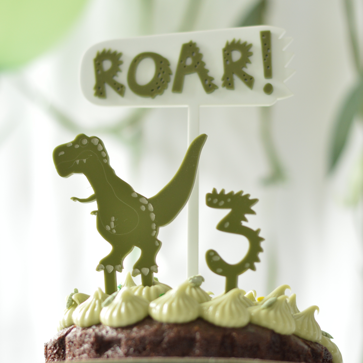 Dino Cake Topper Set (3 pieces)