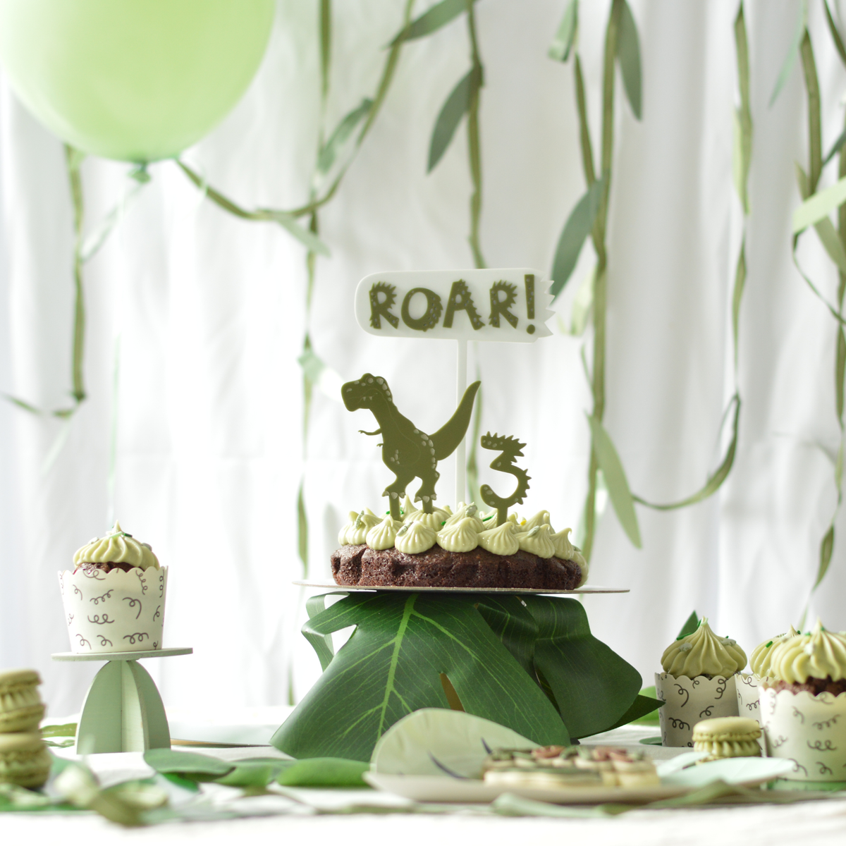 Dino Cake Topper Set (3 pieces)