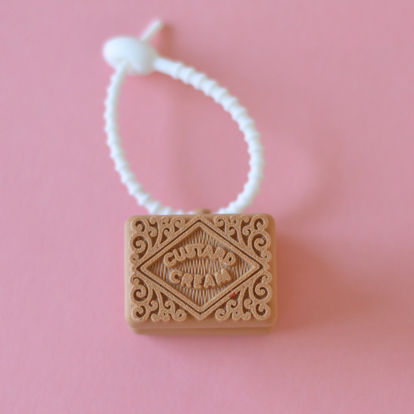 Custard Cream | 3D Printed Cookie Clicker Keychain