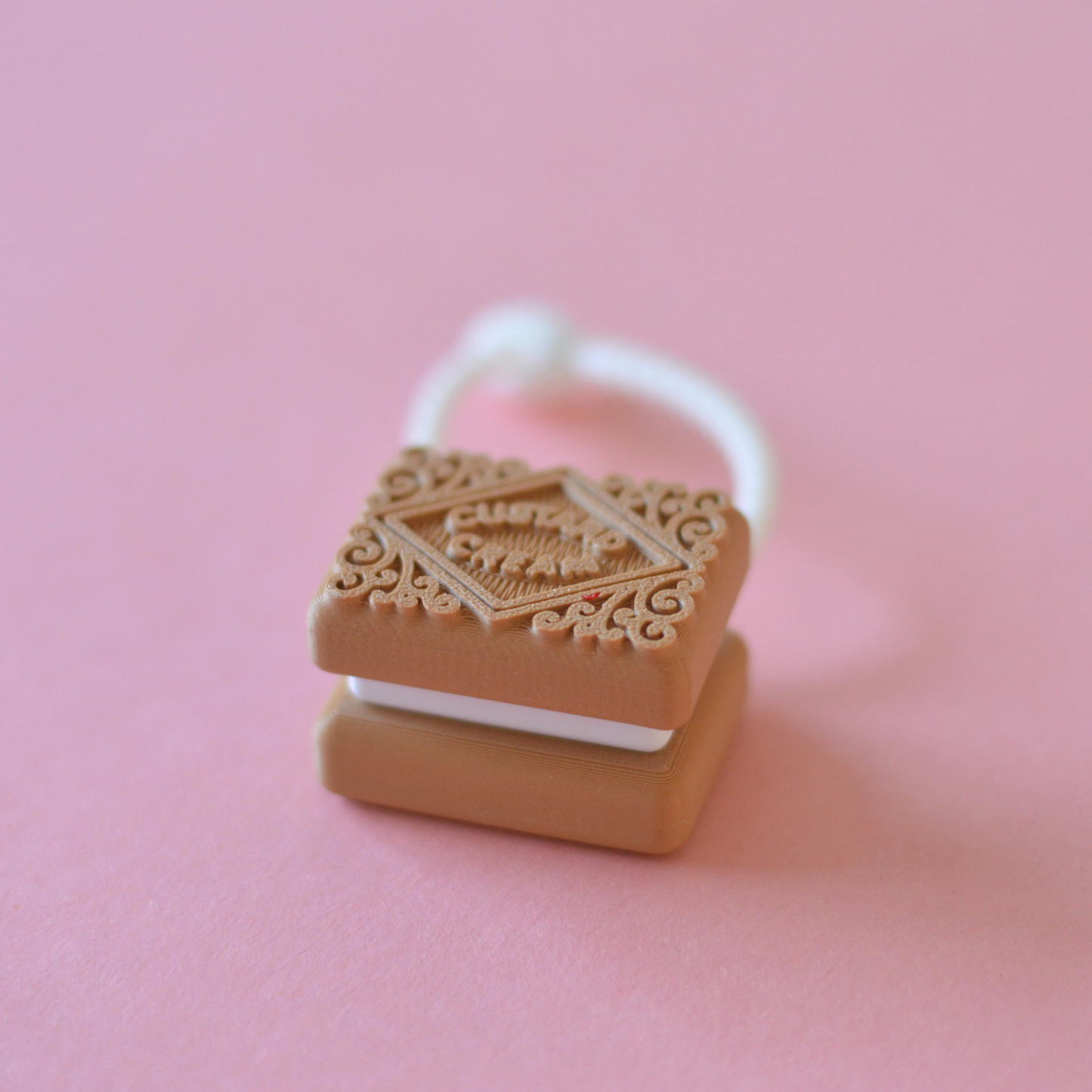 Custard Cream | 3D Printed Cookie Clicker Keychain