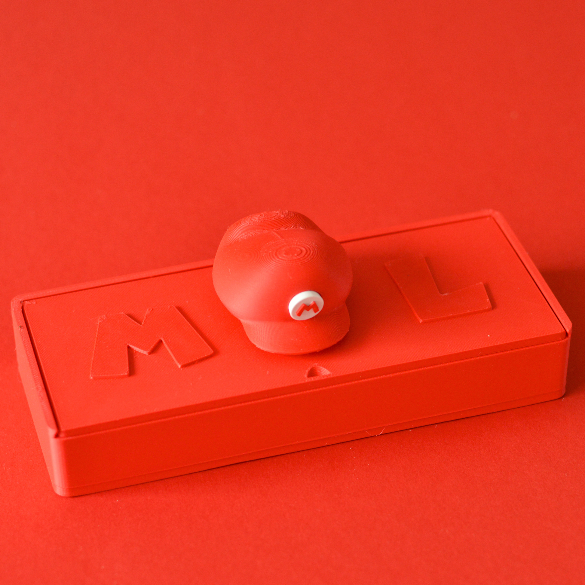3D printed sliding box for Mario and Luigi cookies closed by Oh Happy Co.