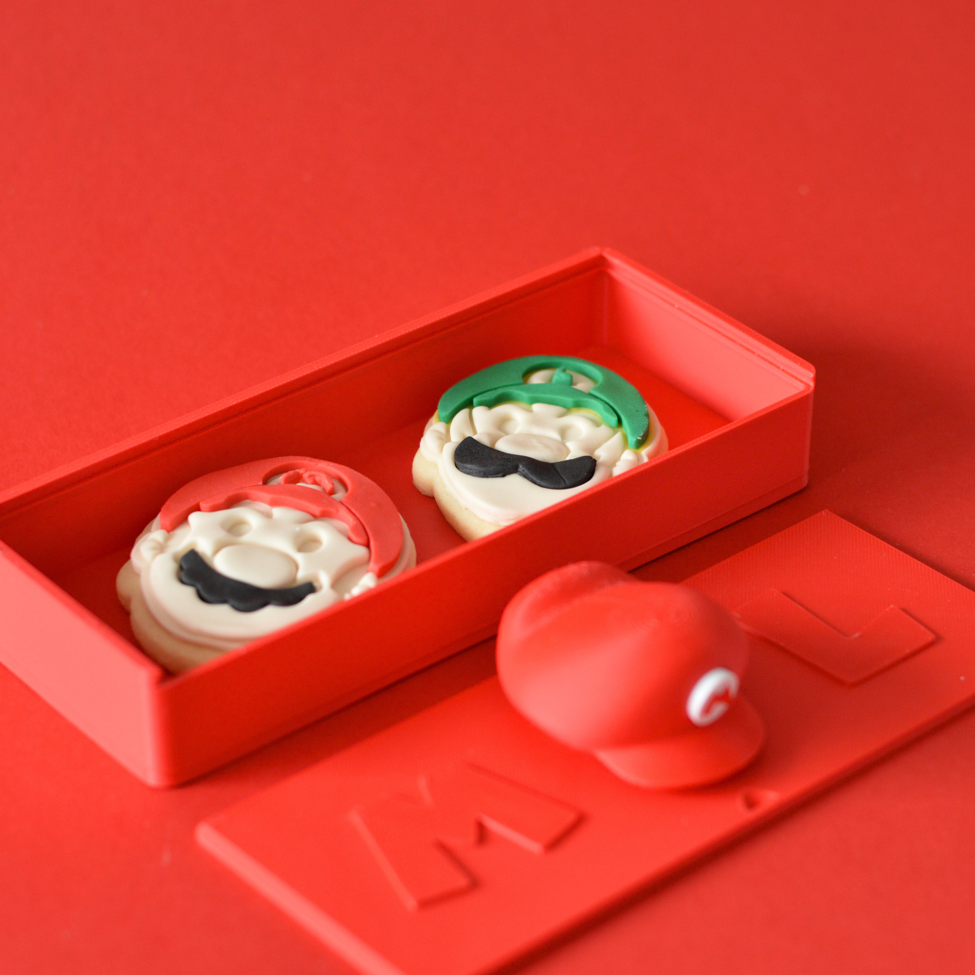 Mario and Luigi cookie gift box full overview by Oh Happy Co.
