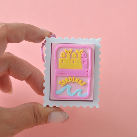Not Sardines | 3D Printed Stamp Keychain