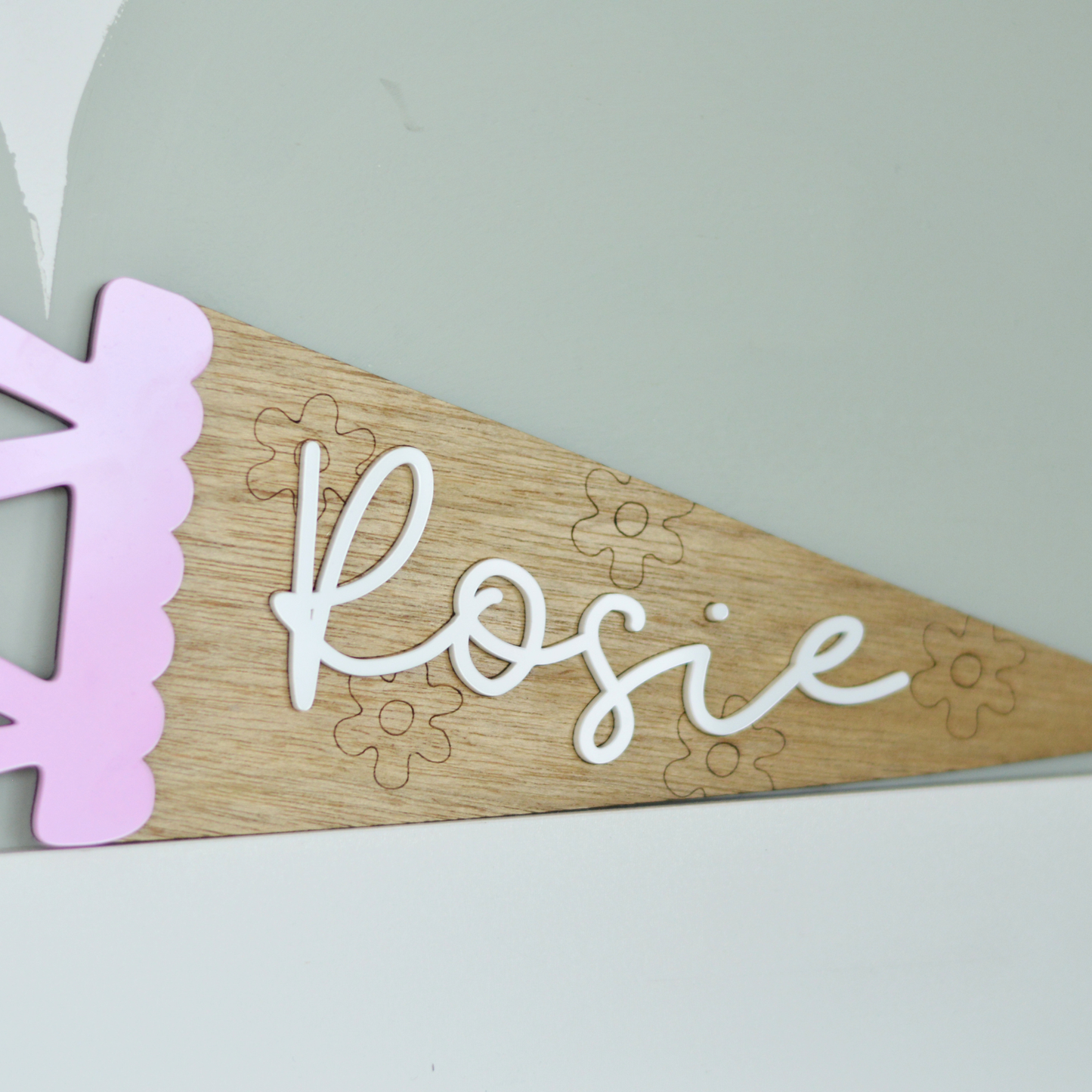 Personalised Pennant | Kids Room Wall Decor with Name