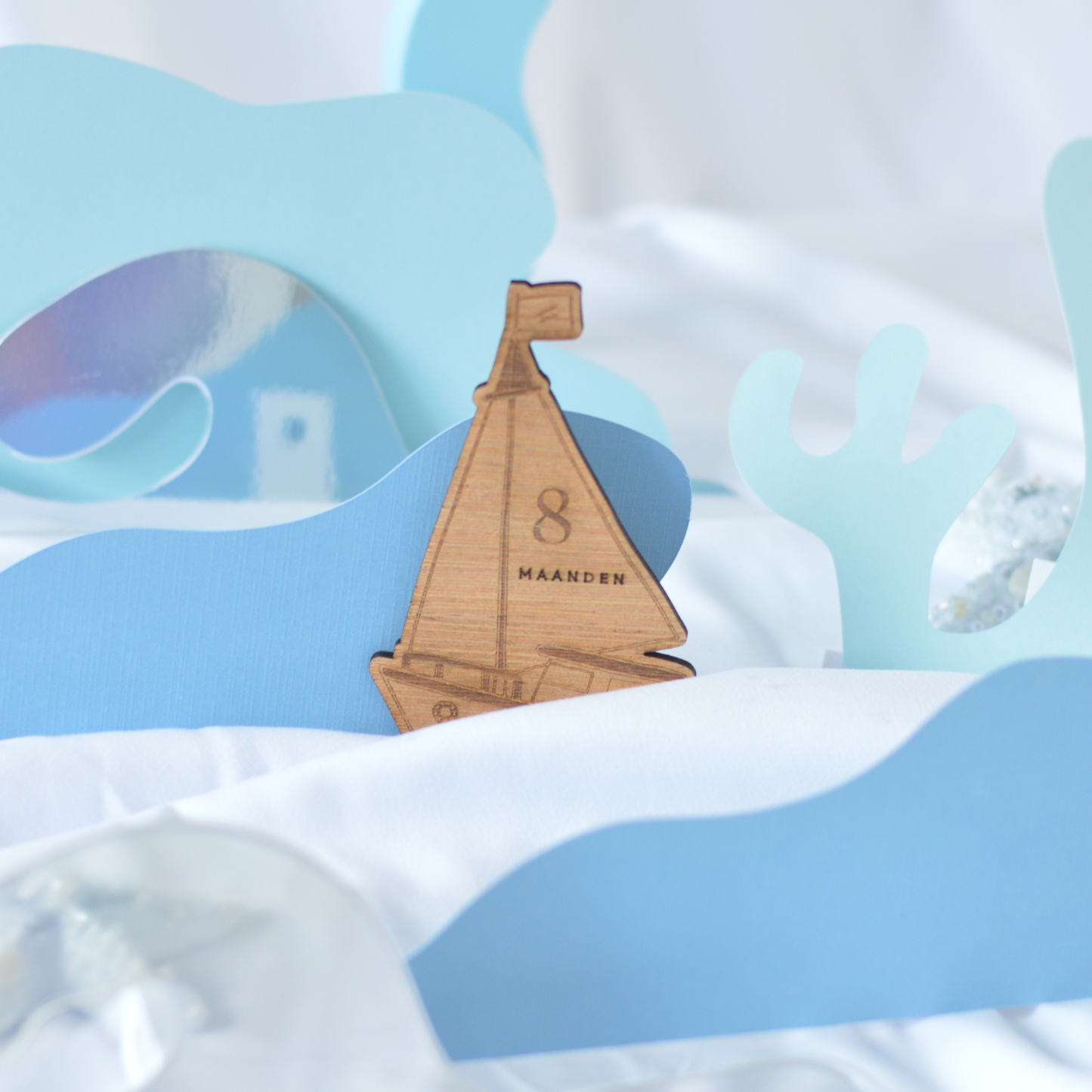 Under the Sea Milestone Set | Personalised Baby Milestone Cards | Laser Engraved Wood | 0–12 Months