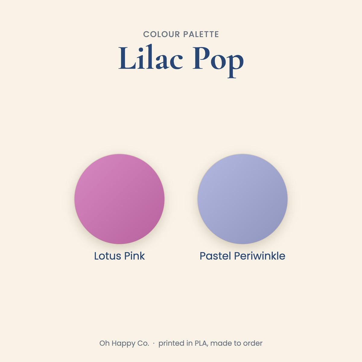 Mini vending machine colour palette Lilac Pop: Lotus Pink, Pastel Periwinkle